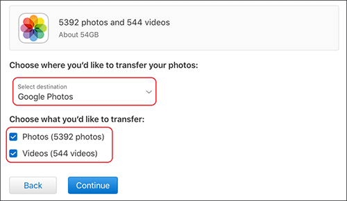 how to transfer photos from iphone to google photos directly