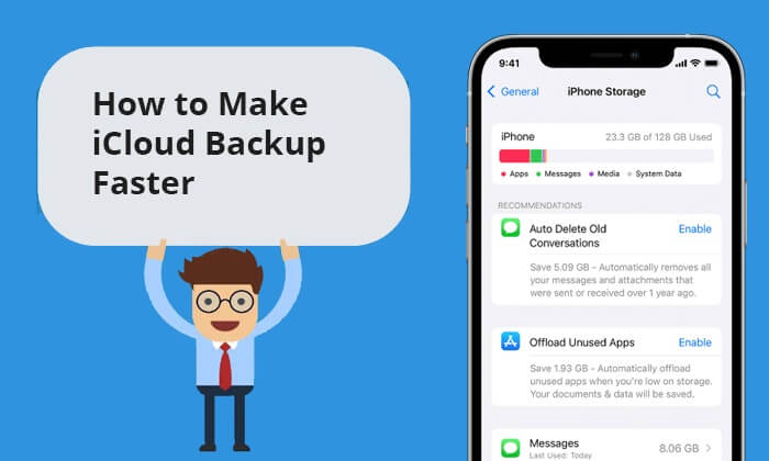 how to make icloud backup faster