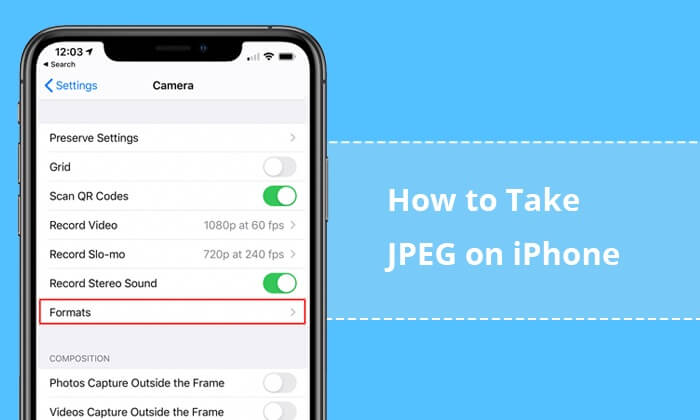 how to take jpeg on iphone