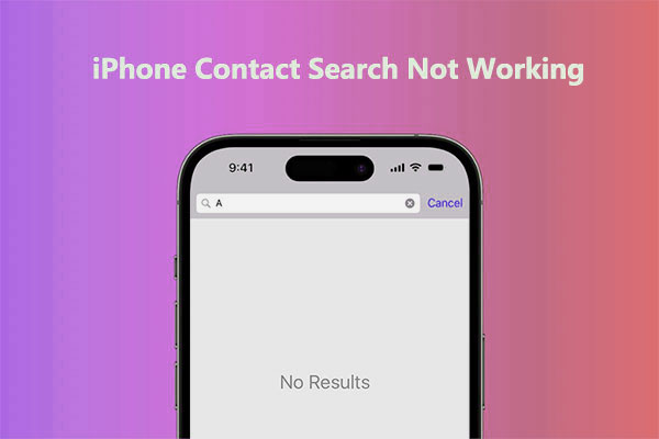 iphone contact search not working