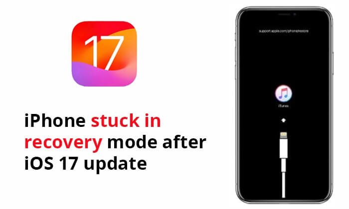 iphone stuck in recovery mode after ios 17 update