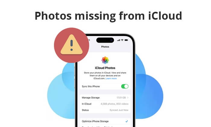 photos missing from icloud