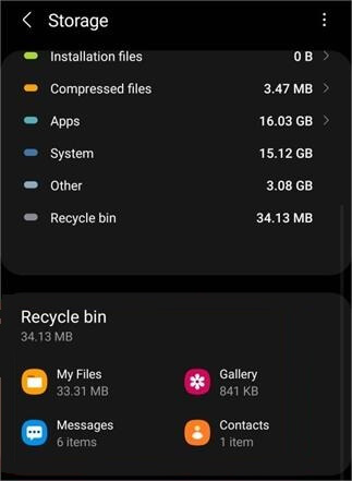 how do you empty recycle bin on samsung
