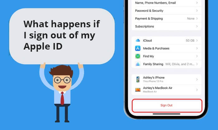 что произойдет, если я выйду из своего Apple ID