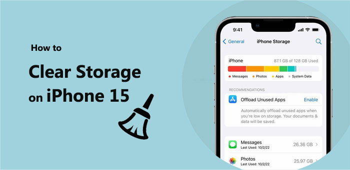 clear storage on iphone 15