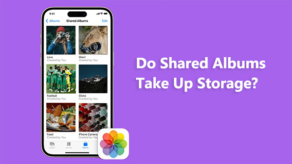 do shared albums take up storage