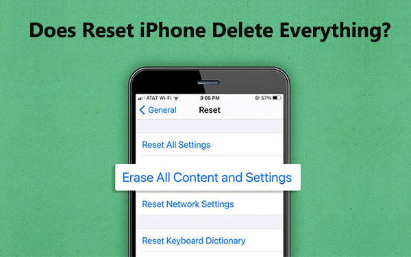 does reset iphone delete everything