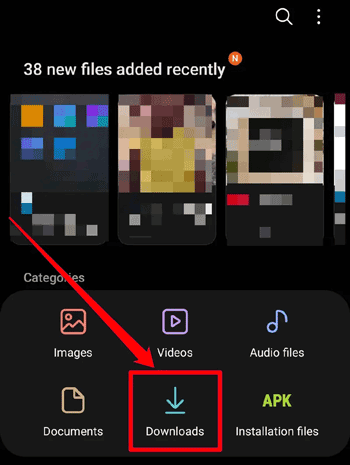 delete files from downloads folder on android