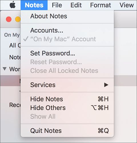 turn off store notes on mac