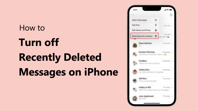 how to turn off recently deleted messages on iphone