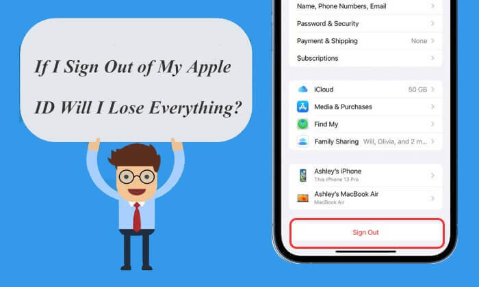如果我退出我的 Apple ID，我会失去一切吗