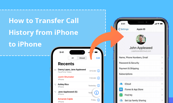 how to transfer call history from iphone to iphone