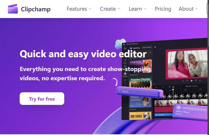 add audio to video on pc via clipchamp