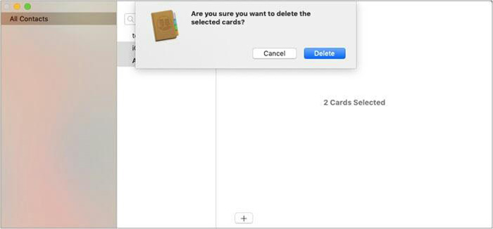 comment supprimer en masse des contacts sur iPhone via l'application Contacts Mac