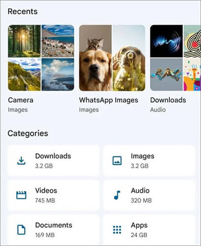 cómo eliminar descargas en Android a través de archivos de Google