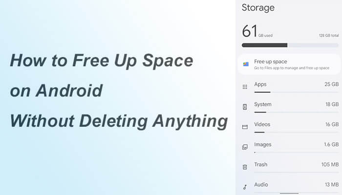 how to free up space on android without deleting anything