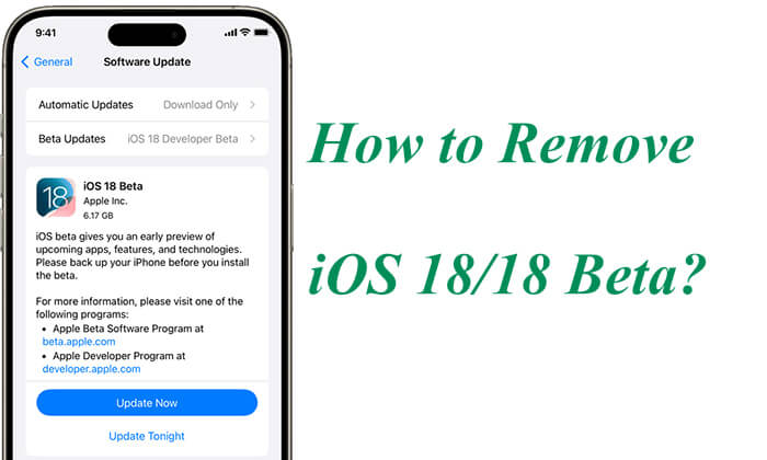 how to remove ios 18 beta