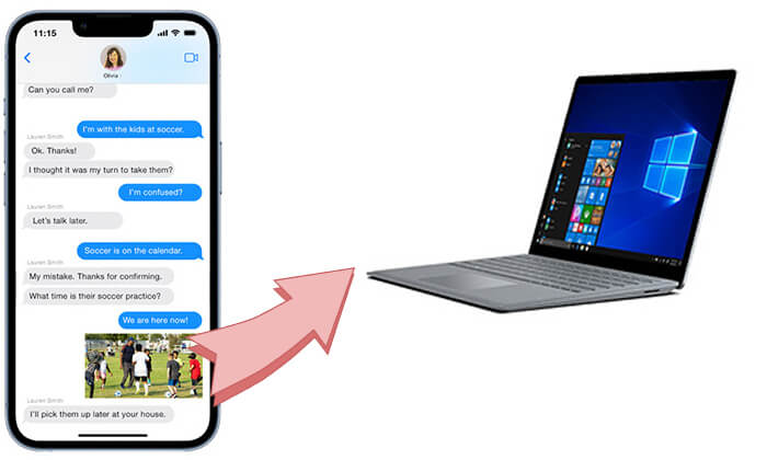 come trasferire foto di messaggi di testo da iPhone a computer
