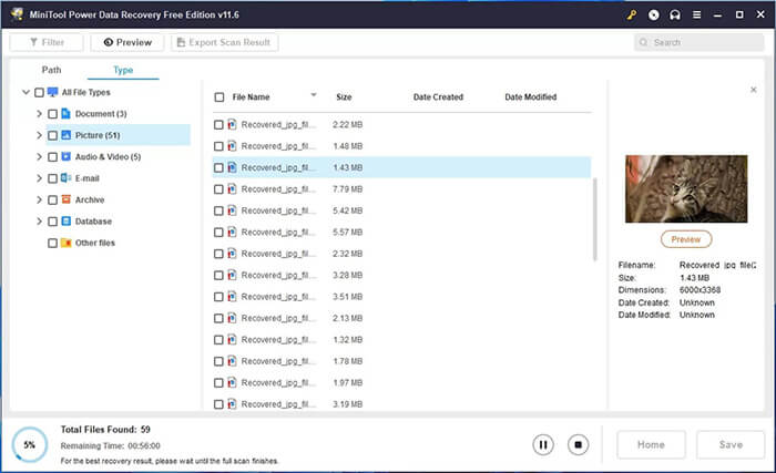 software de recuperación de datos SD - recuperación de datos minitool