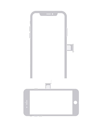 sim card tray located on the right side