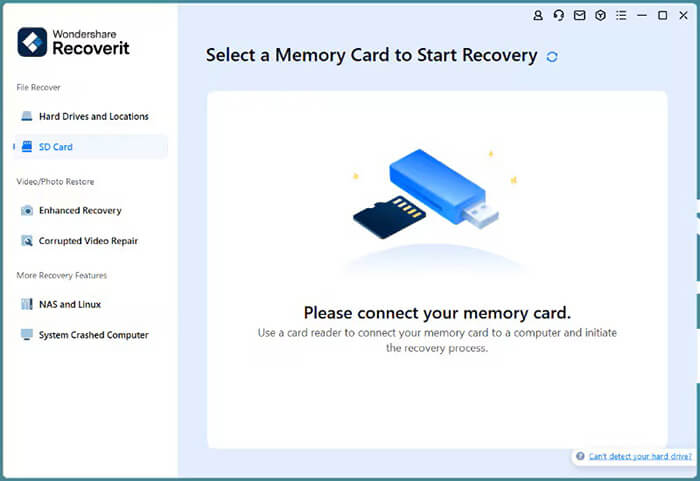 logiciel de restauration de carte SD - Wondershare Recoveryit