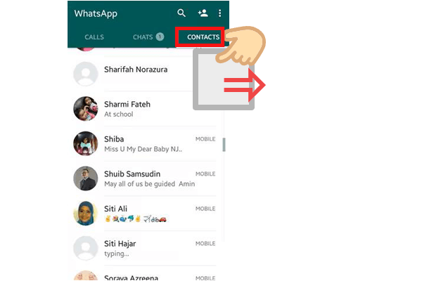 WhatsAppの連絡先をエクスポートする