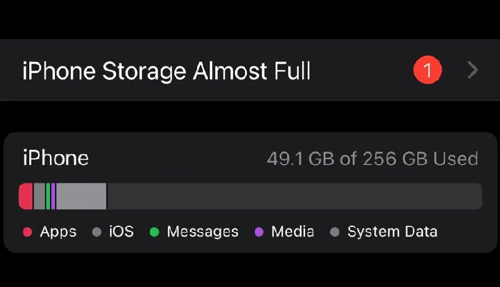 fix iphone storage almost full after ios 18 update