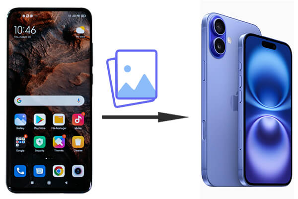 como transferir fotos do android para o iphone 16