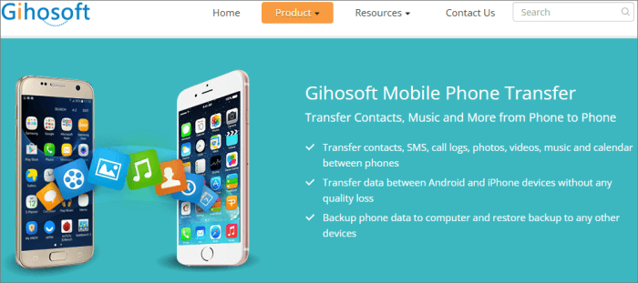 gihosoft mobile phone transfer review