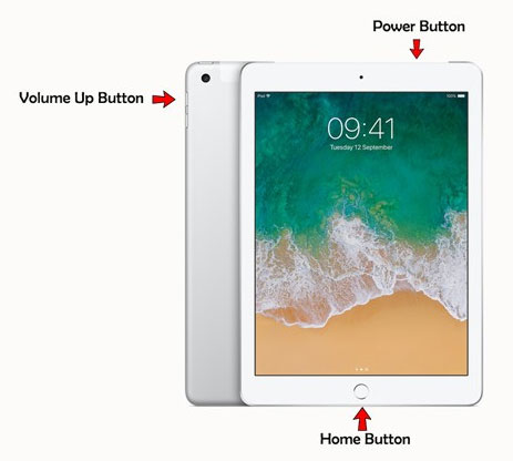 appliquez l'option à trois boutons pour réparer l'écran blanc de l'iPad mini