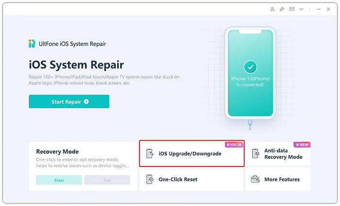 strumento di downgrade di ultfone ios