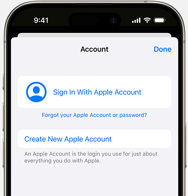 create a new apple id using app store