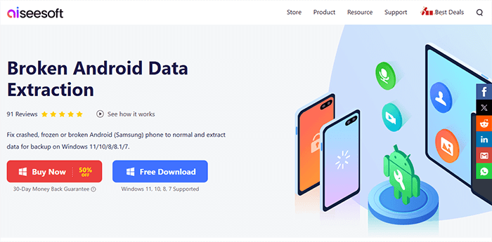 revisión de extracción de datos rotos de fonelab