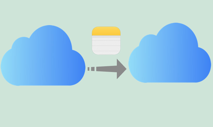 how to transfer notes from one icloud to another