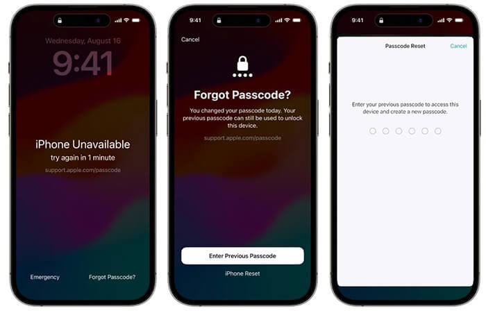 réparer l'iphone indisponible sans option d'effacement via oublier le mot de passe