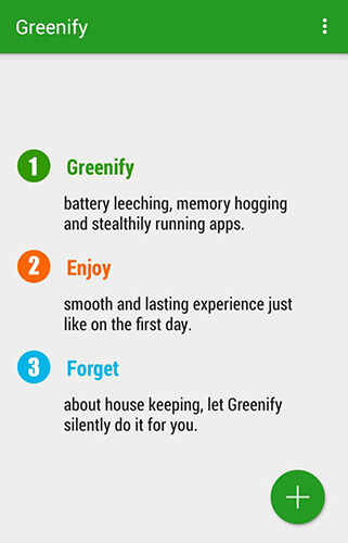 Androidシステム修復アプリ - greenify