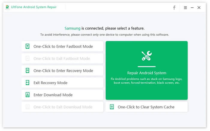 aplicación de reparación de Android - reparación del sistema Android ultfone