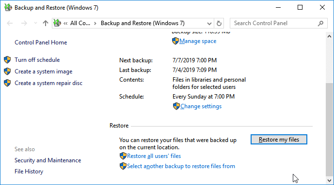 como recuperar arquivos excluídos do usb sem software do backup do windows