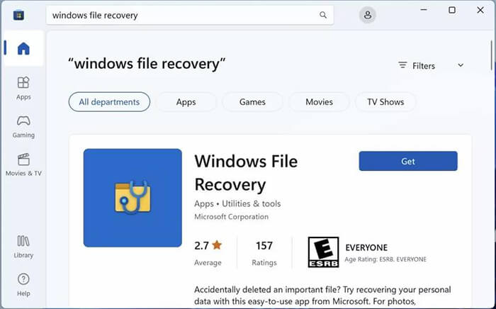 Windows dosya kurtarma ile silinen dosyaları bir USB bellekten kurtarın