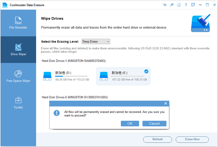 cancellazione sicura della scheda SD su Windows utilizzando la cancellazione dei dati