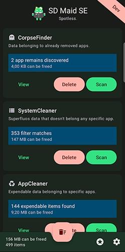 clean up phone app - sd maid 2/se