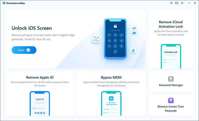 tenorshare 4ukey software to unlock iphone	
