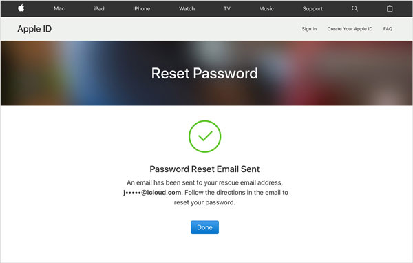 reset mac mail password