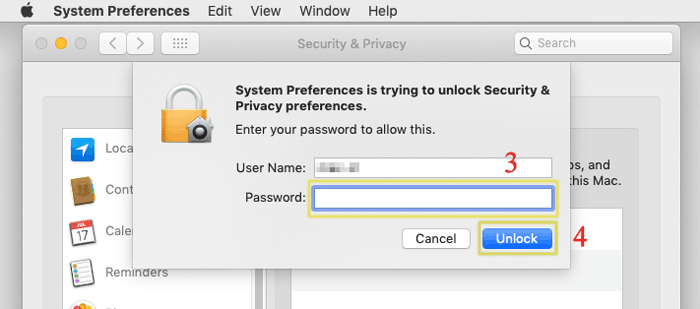 enter password to unlock your mac