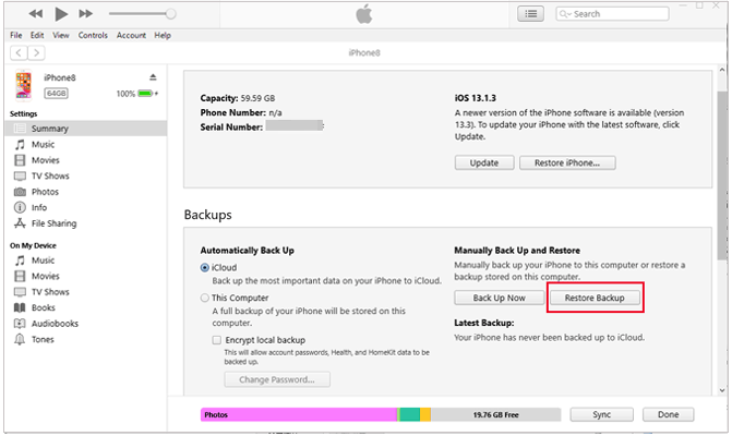 recover deleted data from ipad from itunes backup